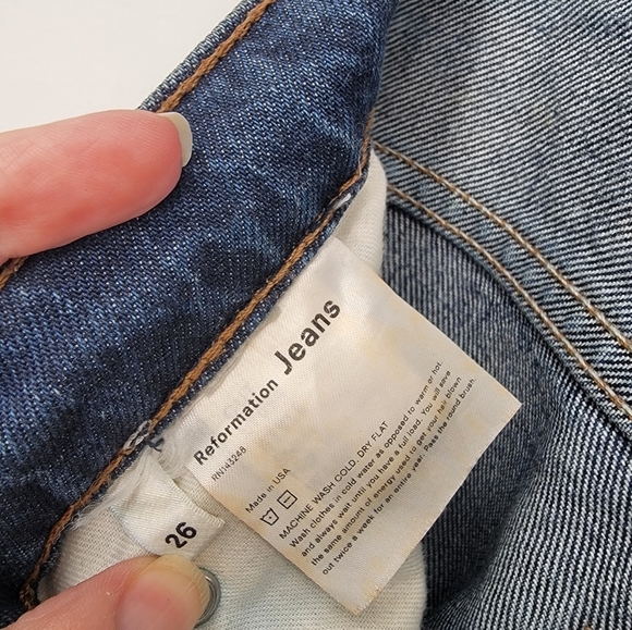 Reformation Jeans Stevie Ultra High Rise Jean Women's 26 Blue Perth Medium Wash - Picture 10 of 14